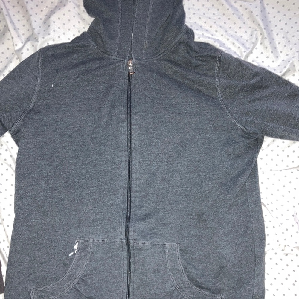Gray zip up hoodie